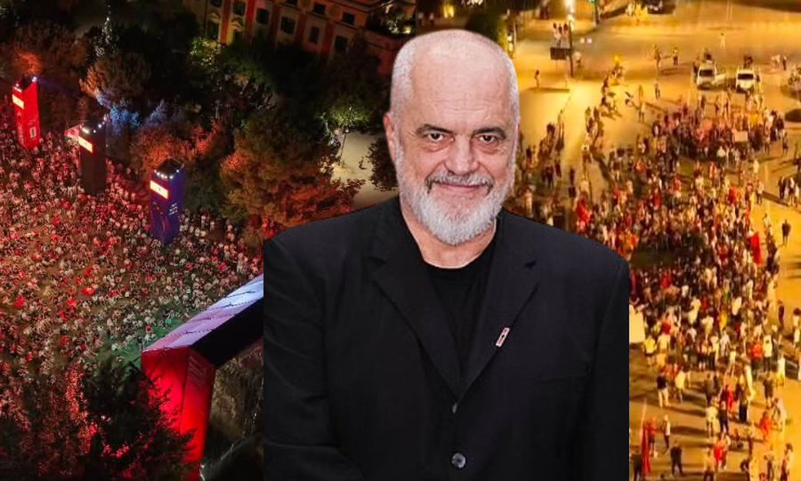 Rama publikon pamje nga protesta dhe atmosfera në Sheshin