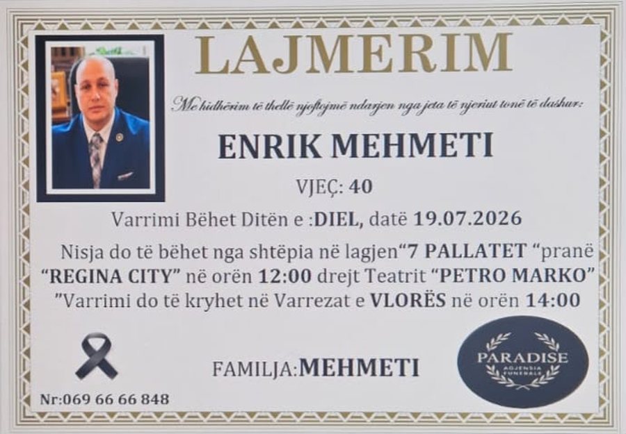 Humbi jetën në aksident, përcillet sot për në
