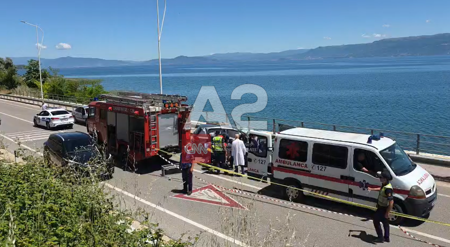 Aksident n&euml; aksin Pogradec-Lin, nd&euml;rron jet&euml; nj&euml; grua, dy
