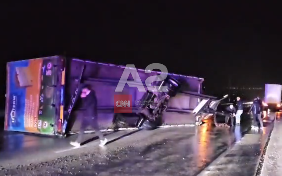 Era e fort&euml; rr&euml;zon kamionin n&euml; pran&euml; Kapshtic&euml;s