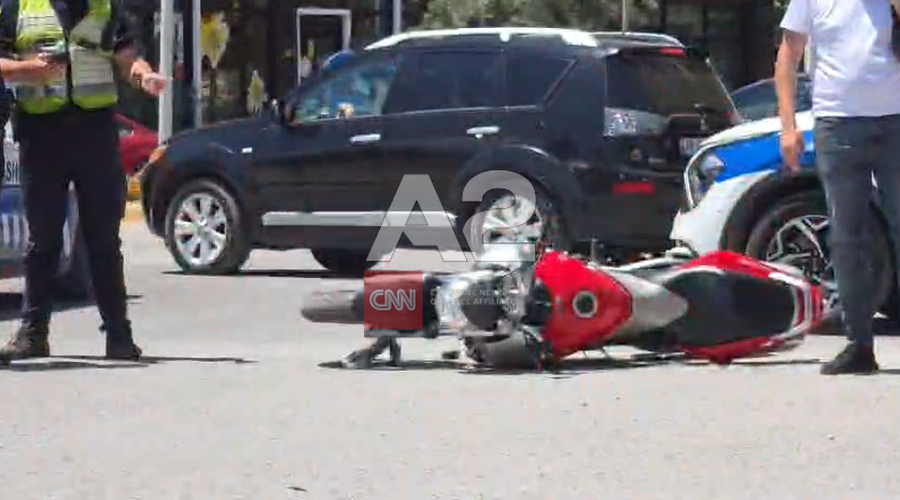 Tjet&euml;r aksident n&euml; Vlor&euml;, makina p&euml;rplaset me motorin,