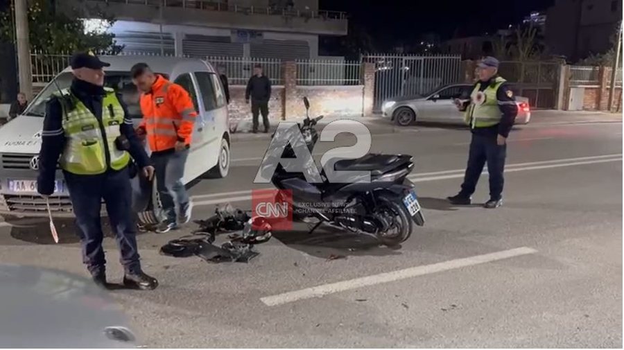 Fugoni përplaset me motorin në unazën e Lushnjës