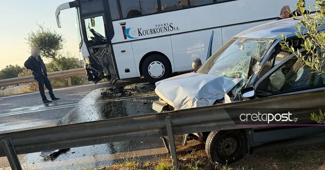 Autobusi me turistë përplaset me makinën në Greqi, një