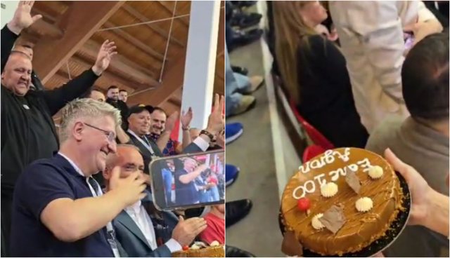 Dy torta për Agron Gjekmarkajn, edhe socialistët e urojnë