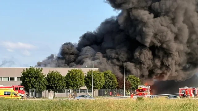 Factory in Croatia engulfed in flames