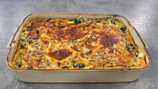 Spinach and cheese casserole