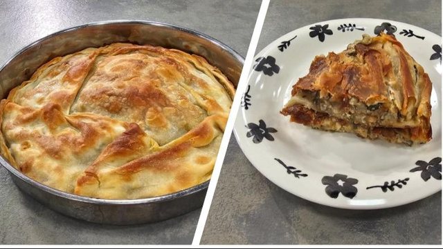 Byrek tradicional me patëllxhanë