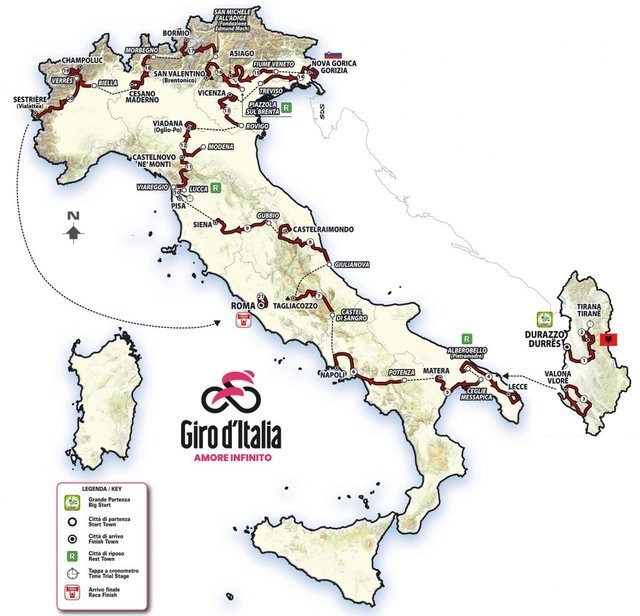 “Giro d’Italia 2025” nis më 9 maj në Durrës dhe