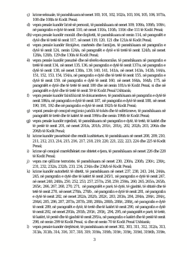 Qeveria miraton amnistin&euml; penale, lirohen menj&euml;her&euml; 447 t&euml;