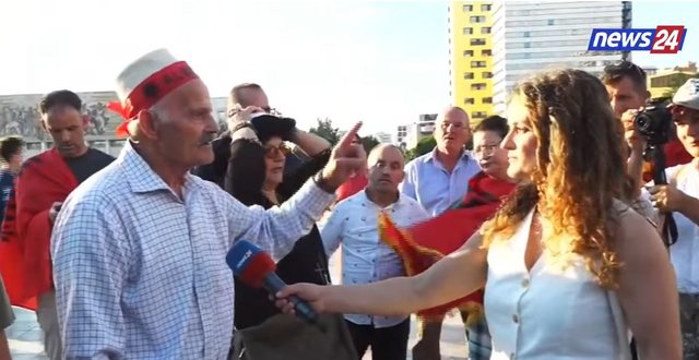 "They have nothing to do with us, we protected the Jews" - Protester