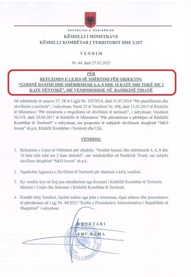 Dokumentet/ Qeveria i bën “bllok” mikut të Veliajt,