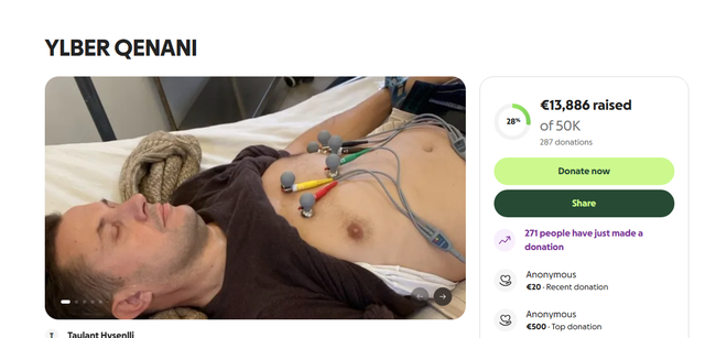 &ldquo;Nj&euml; baba lufton p&euml;r jet&euml;n&rdquo;, Ylber Qenani k&euml;rkon