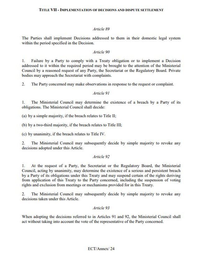 “Rrezikoni përjashtimin nga Traktati për energjinë”,