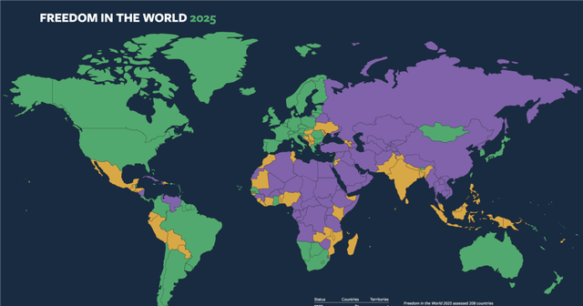 'Freedom House' report: Deterioration of political rights and freedoms