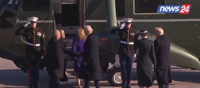 Joe dhe Jill Biden largohen nga Capitol me helikopter, i përcjellin Donald