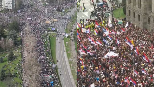 VIDEO/ Bllokohen rrugët e Beogradit, protestë masive kundër