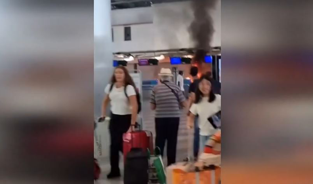 VIDEO/ Panik në aeroportin e Milanos/ Një person ndezi zjarr në