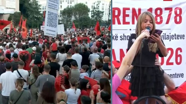 "We too have the right to a better Albania"/ The little girl takes the