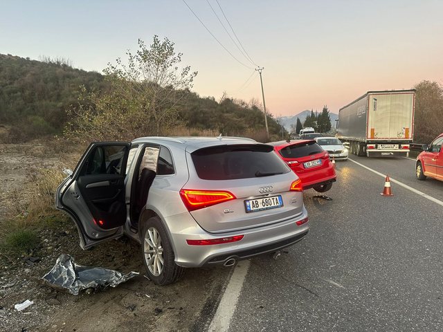 Accident on the Shkodër-Tirana axis, 3 people injured, including a police