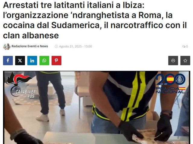 Tre të arratisur italianë arrestohen në Ibiza si pjesë e