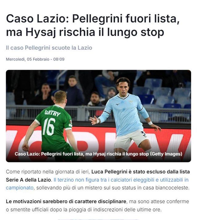 Dramë e Hysajt, Lazio e regjistroi në Serie A, por dëmtimi i