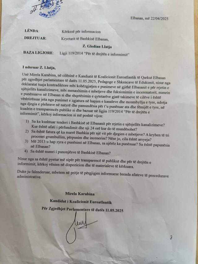 "Kërkoj transparencë dhe llogaridhënie", denoncimi i