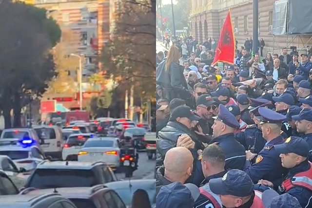 Policia shoq&euml;ron aktivist&euml;t e Adriatik Lapajt q&euml; protestuan para