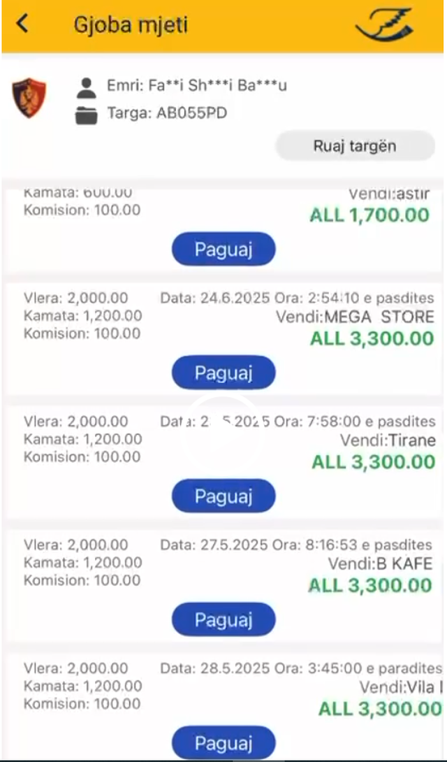 Deputeti Balliu sfidon ligjin, &ldquo;Mercedesi&rdquo; i tij me 27 gjoba t&euml;