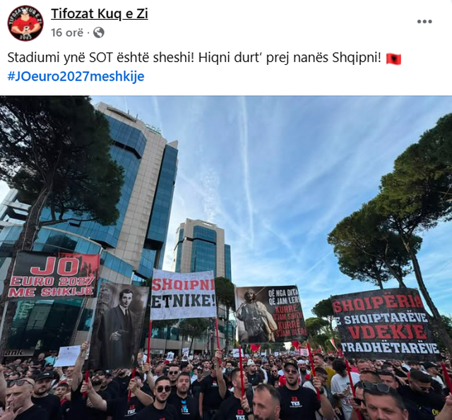 &ldquo;Hiqni durt&rsquo; prej nan&euml;s Shqipni!&rdquo;, TKZ n&euml; krah