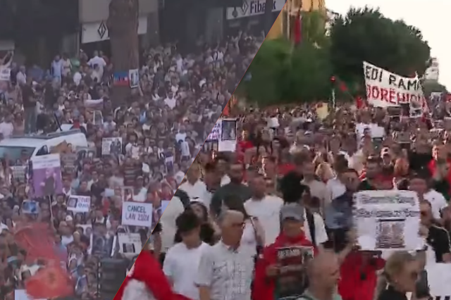 “Vetting politik!”, protestuesit shpalosin kërkesat: Qeveri