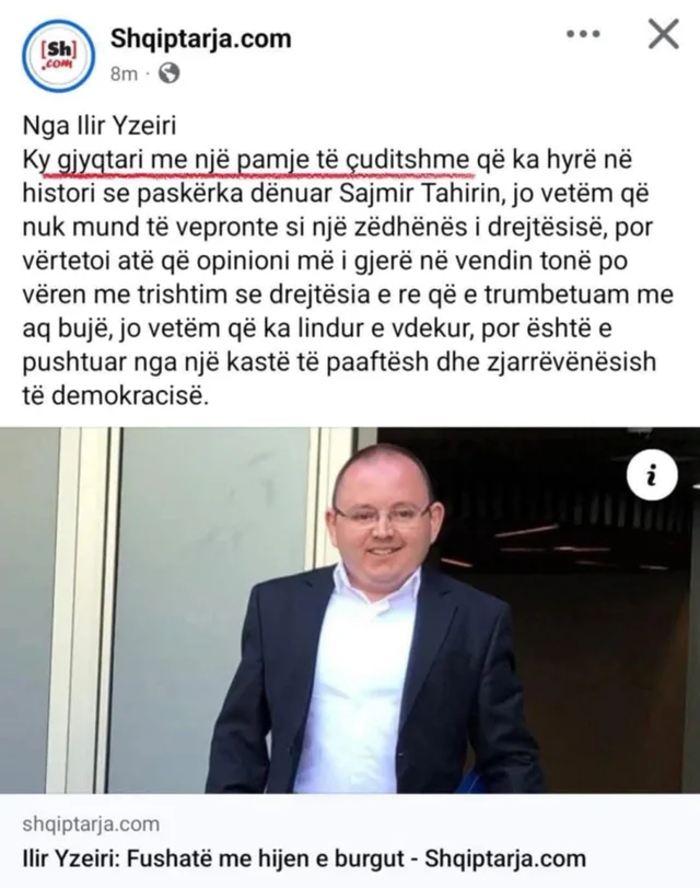 He attacked Erion Veliaj's judge, investigation launched for discrimination