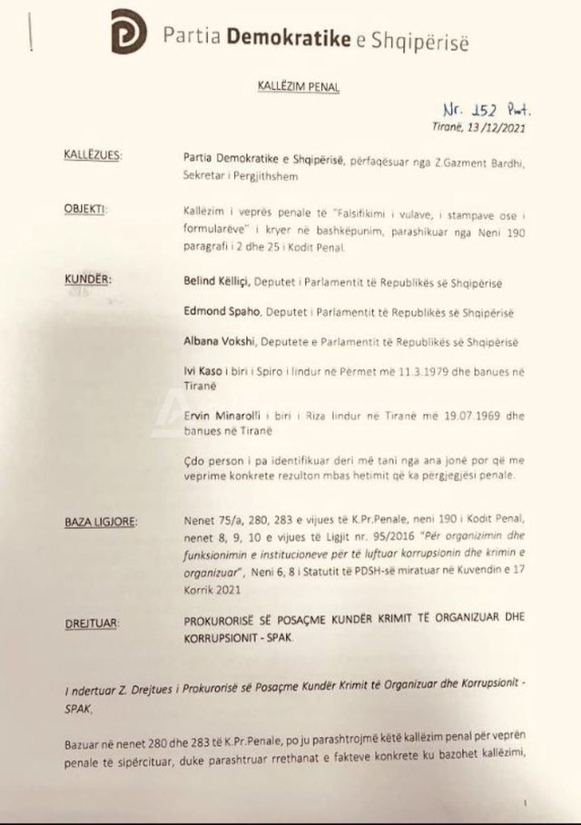 Kush &euml;sht&euml; deputet i PD q&euml; paditi K&euml;lli&ccedil;in n&euml;