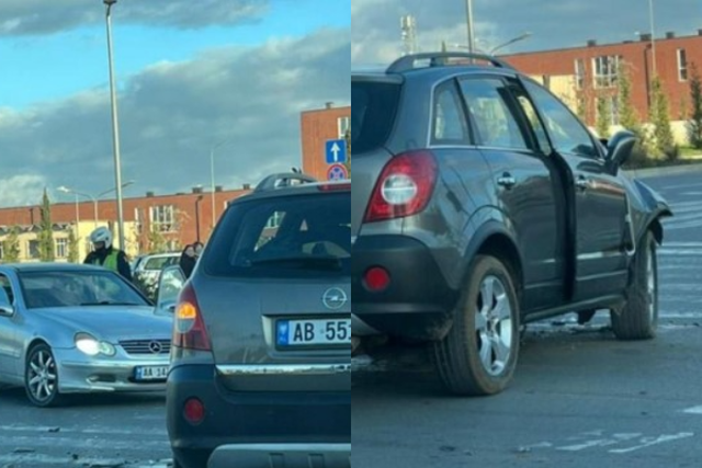 Futet me t&euml; kuqe/ P&euml;rplasen dy makina te kryq&euml;zimi i ish-sheshit