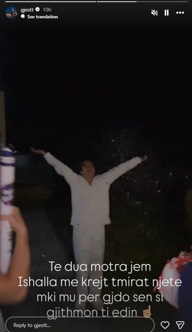 "T&euml; dua, m&euml; ke mua p&euml;r &ccedil;do gj&euml;&rdquo;, Gjesti
