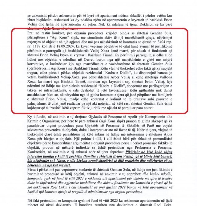 Apartamenti i fshehur i Veliajt, Gjykata e Lartë rrëzon Gent