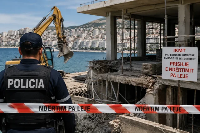 Goditje ndaj ndërtimeve pa leje në Sarandë! Lëshohen 12 masa