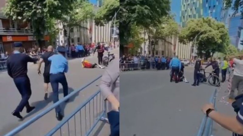 Incident në Giro d’Italia, qytetari kalon gardhin e policisë dhe