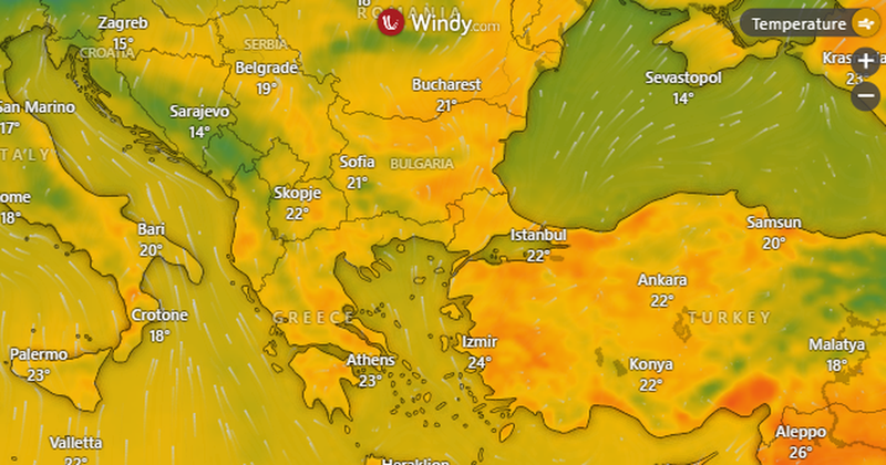 Temperatura rekord për sezonin në Athinë, termometri shënon