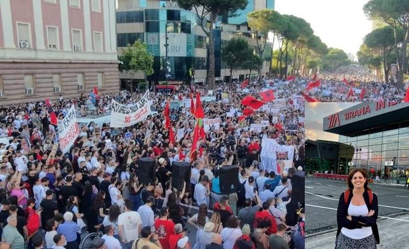 Eurodeputetja italiane mb&euml;rrin n&euml; Tiran&euml;: Do jem n&euml;