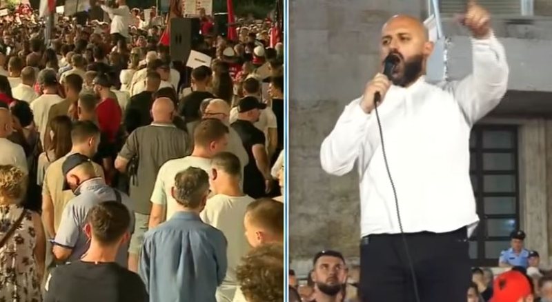 Propozimi p&euml;r Kuvendin Komb&euml;tar Qytetar merr form&euml;, protestuesi