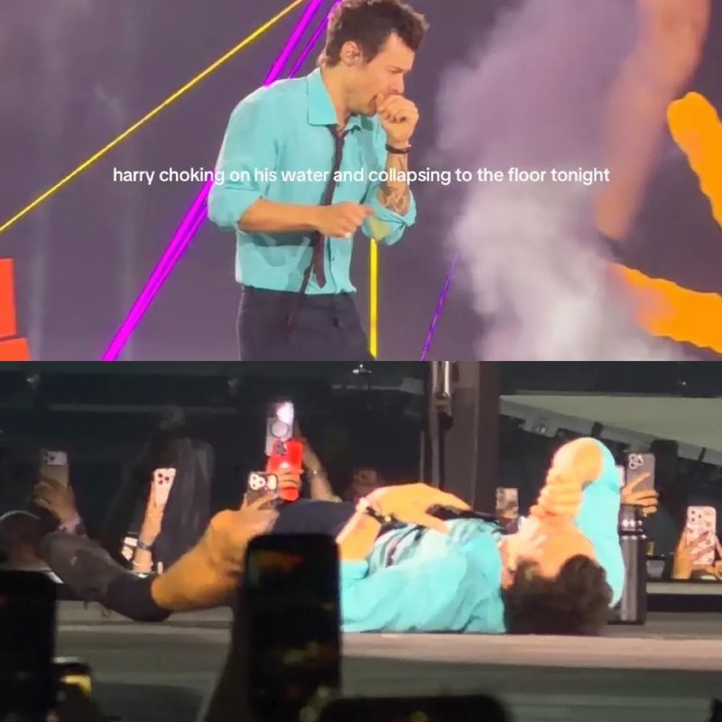 Momente paniku! Harry Styles rr&euml;zohet n&euml; sken&euml; pasi mbytet me