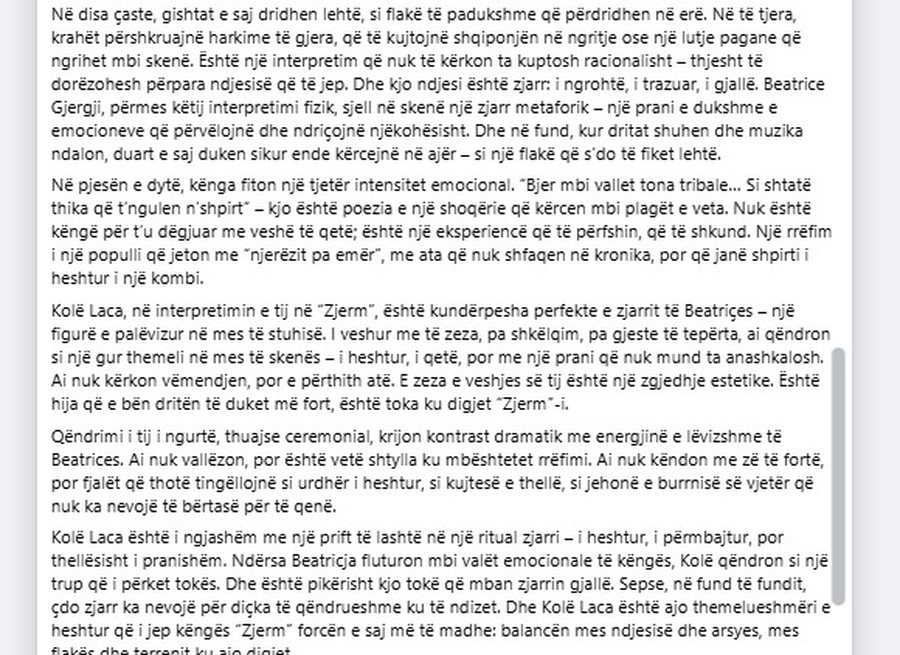 “’Zjerm’, si metaforë e një brezi që