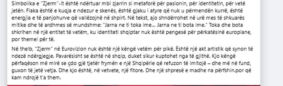 “’Zjerm’, si metaforë e një brezi që