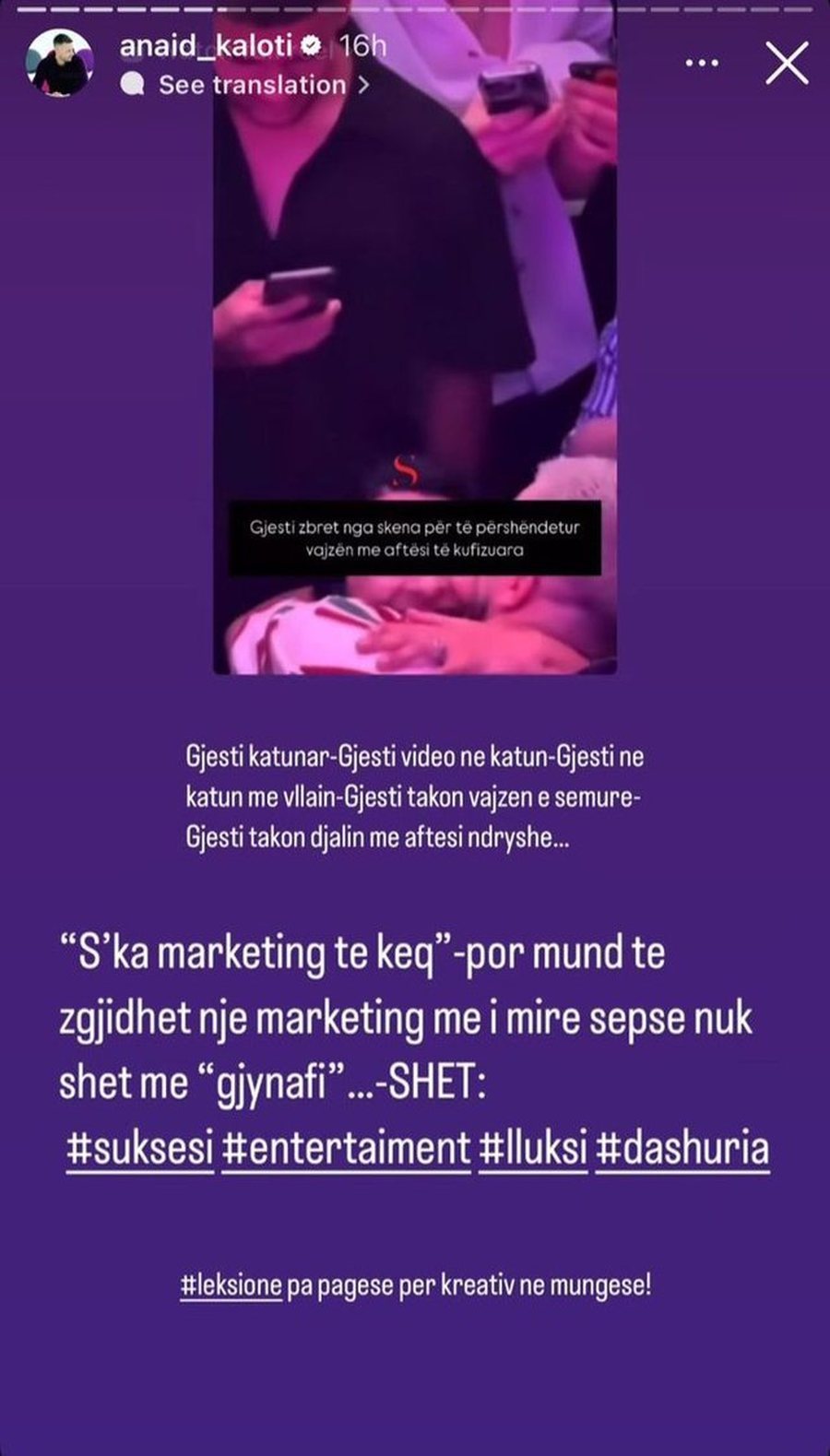 Anaid Kalioti: E mbaja me rroba - Gjesti mosmirënjohës, nuk më
