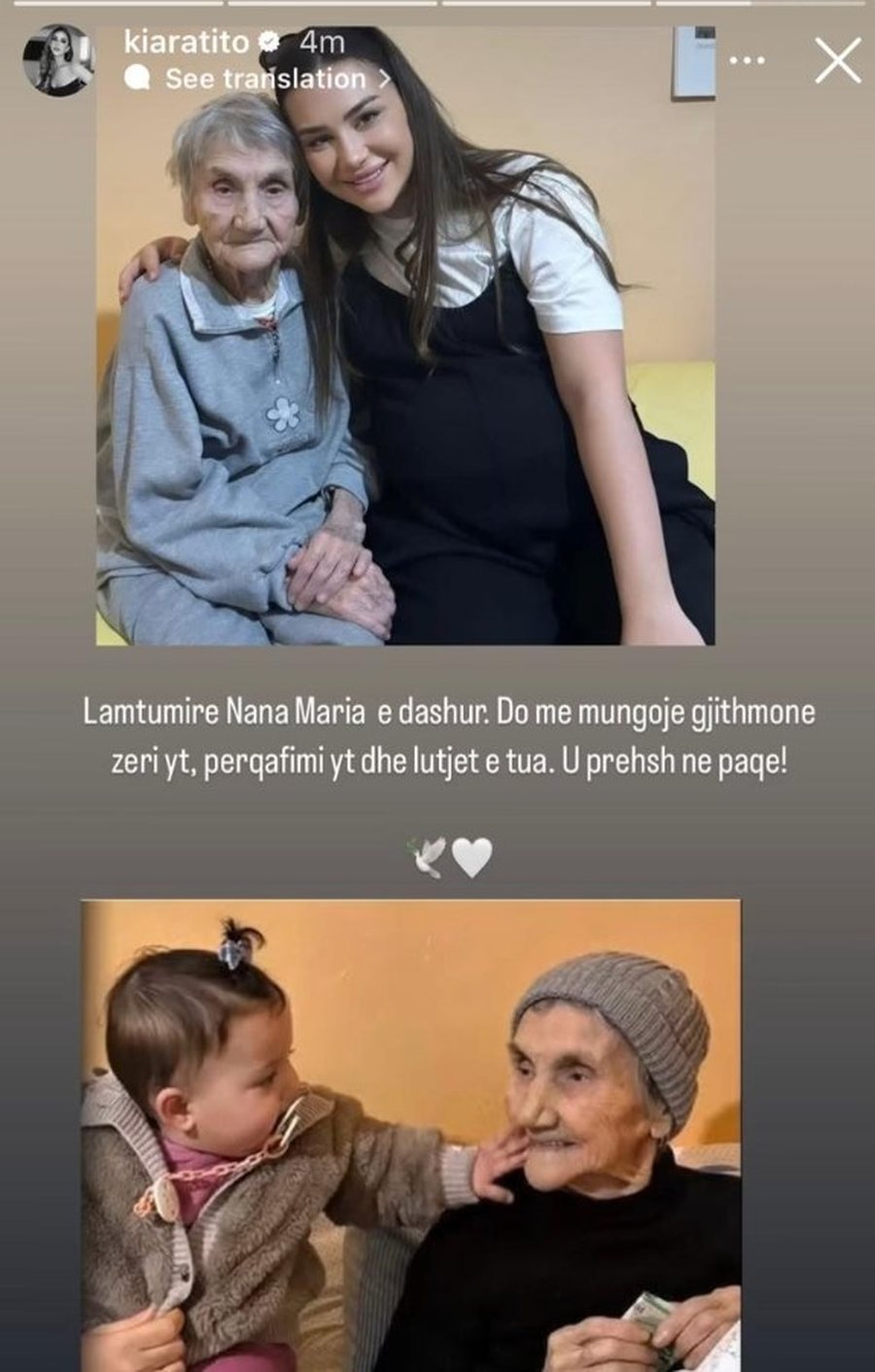 Do më mungojë zëri yt: Kiara Tito humb njeriun e shtrenjtë!