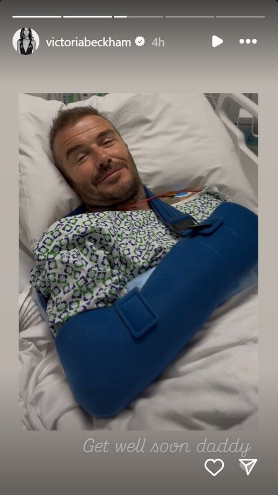 Çfarë ndodhi? David Beckham shfaqet i shtrirë në spital!