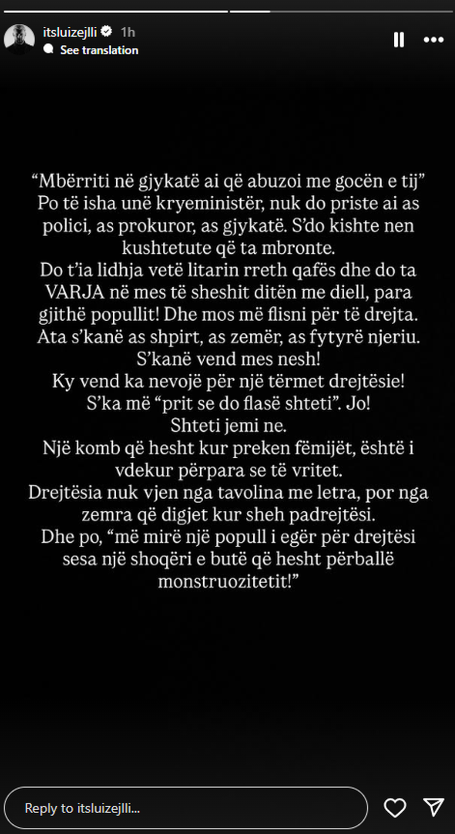 "Do t'ja lidhja litarin në qafë po të isha