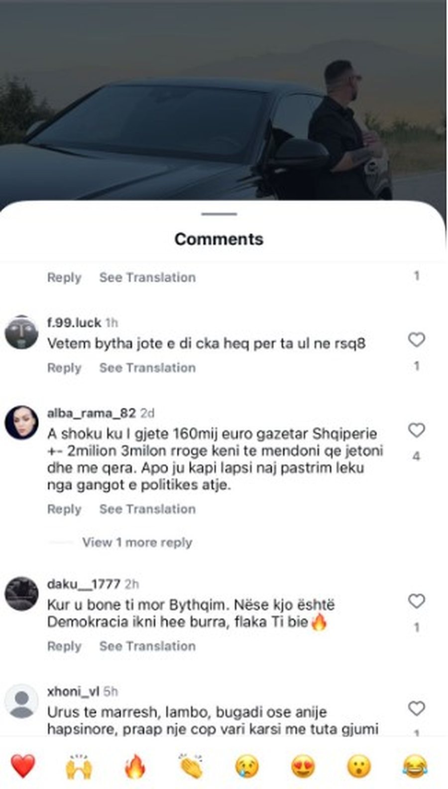 Ronaldo Sharka tregon makinën e re luksoze, “shpërthen”