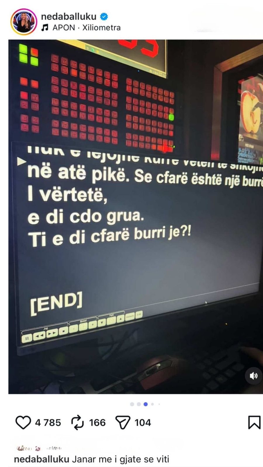 "Ti çfarë burri je?" Neda Balluku shfaqet me një