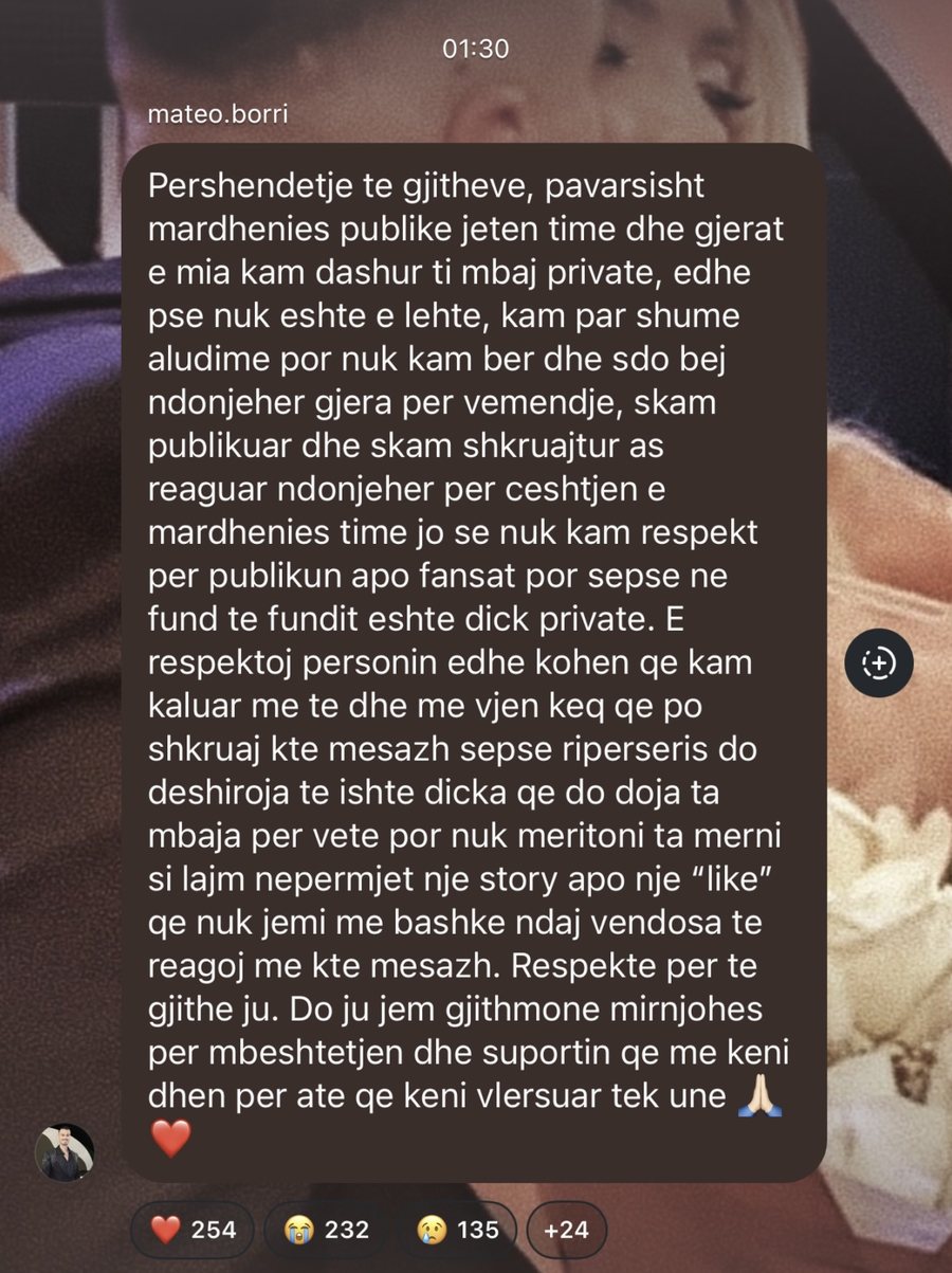 Mateo dhe Brikena konfirmojn&euml; ndarjen, reagimet e tyre ndezin debat n&euml;